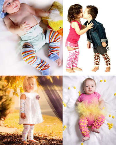 Huggalugs Arm and Leg Warmers for babies to teens