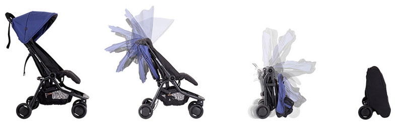 Mountain Buggy Light Weight Travel Buggy can be easily folded and deployed with one hand
